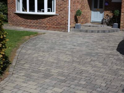 Grey block paving driveway ideas Ickenham